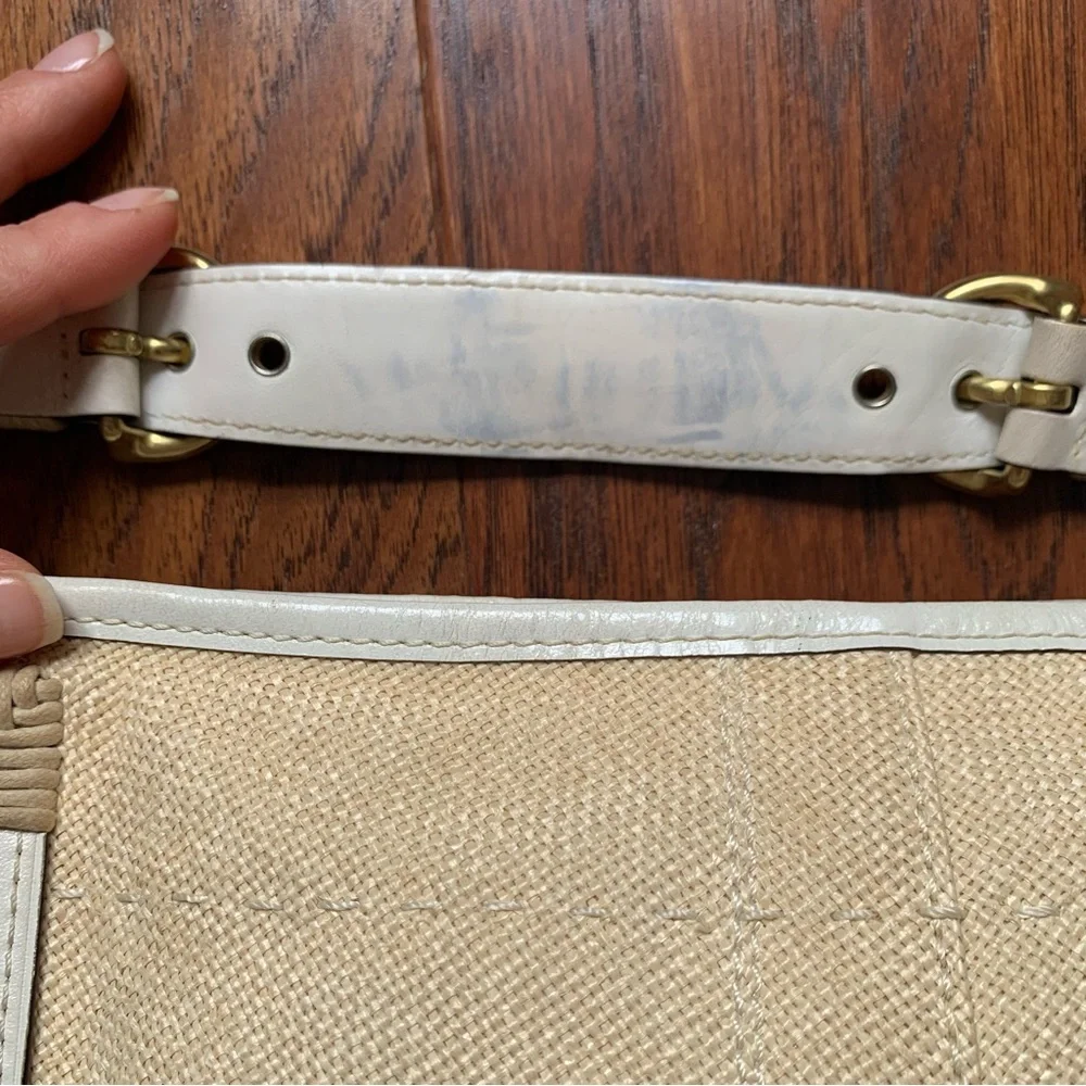 Vintage Coach Angora Raffia Leather Shoulder Bag - 2005 - Picture 5 of 11